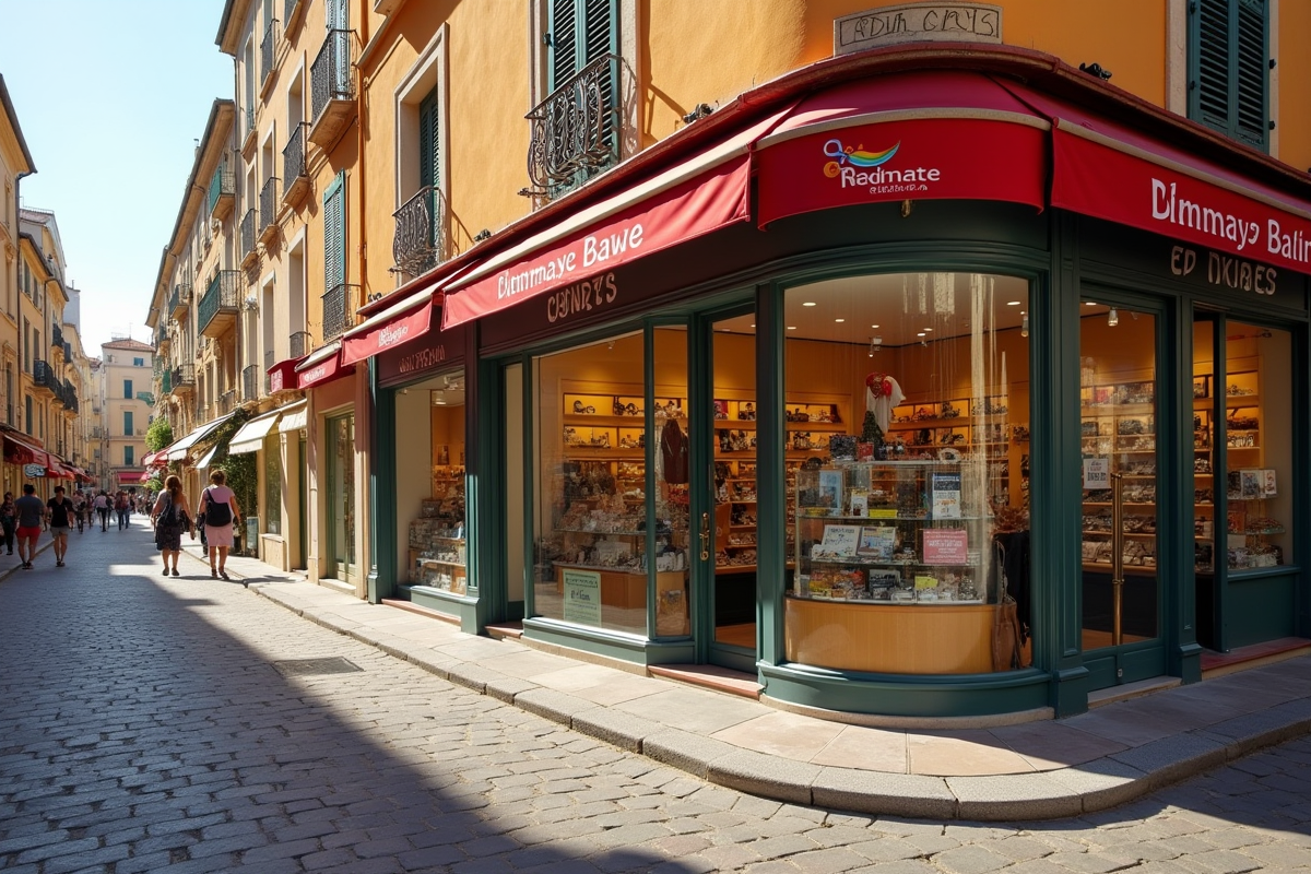 Vitrine d un magasin d optique à Cannes en après midi